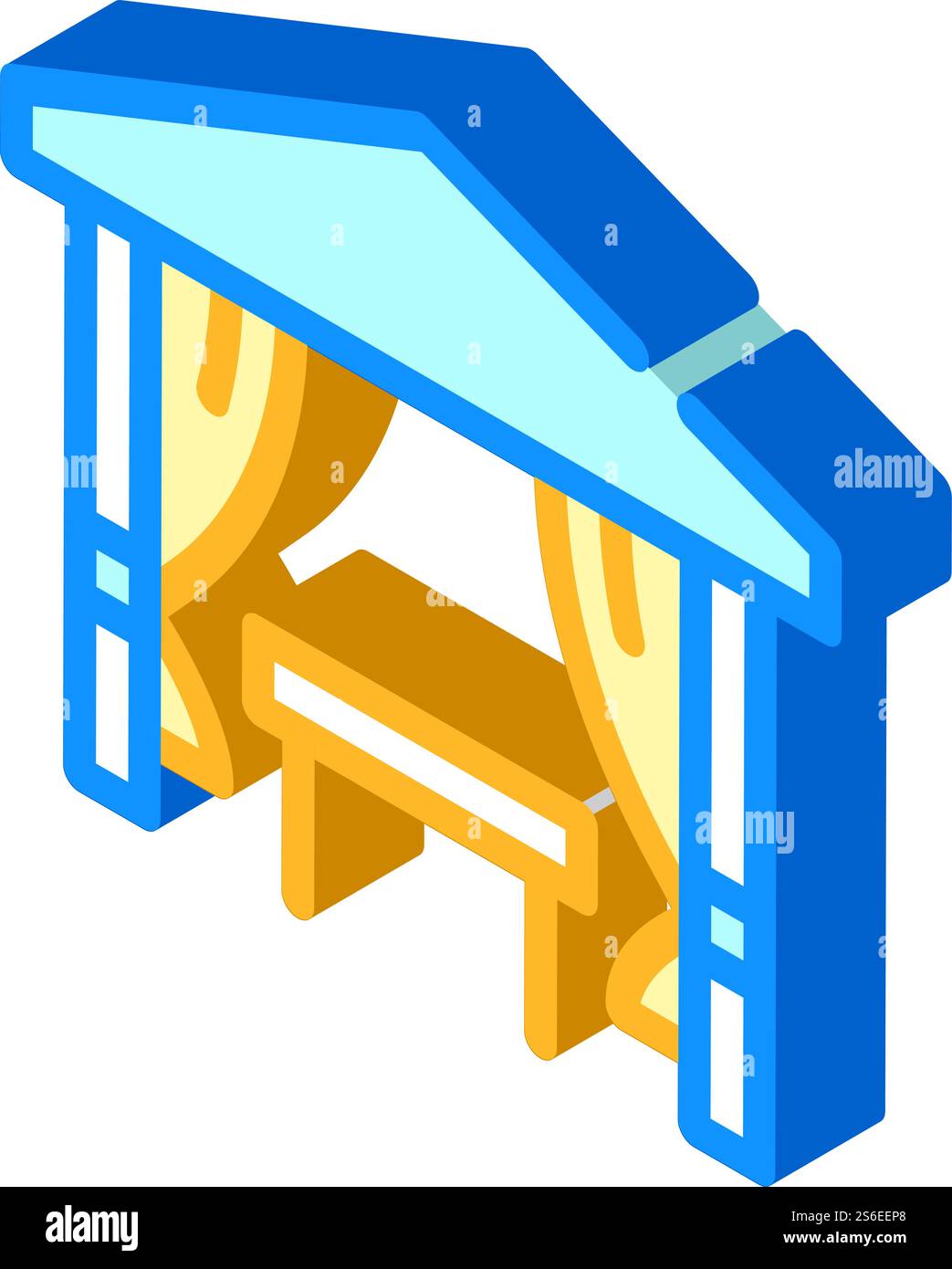 Zelt mit Tisch zum Essen isometrischer Iconvektor. Zelt mit Tisch zum Essen Schild. Isolierte Symboldarstellung. Zelt mit Tisch zum Essen isometrische Icon Vektor Illustration Stock Vektor