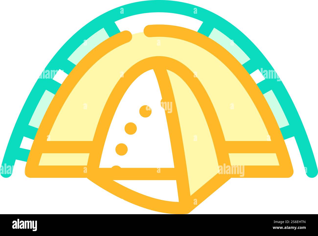 Zelt für Abenteuer Farbe Symbol Vektor. Zelt für Abenteuer Schild. Isolierte Symboldarstellung. Zelt für Abenteuer Farbe Symbol Vektor Illustration Stock Vektor