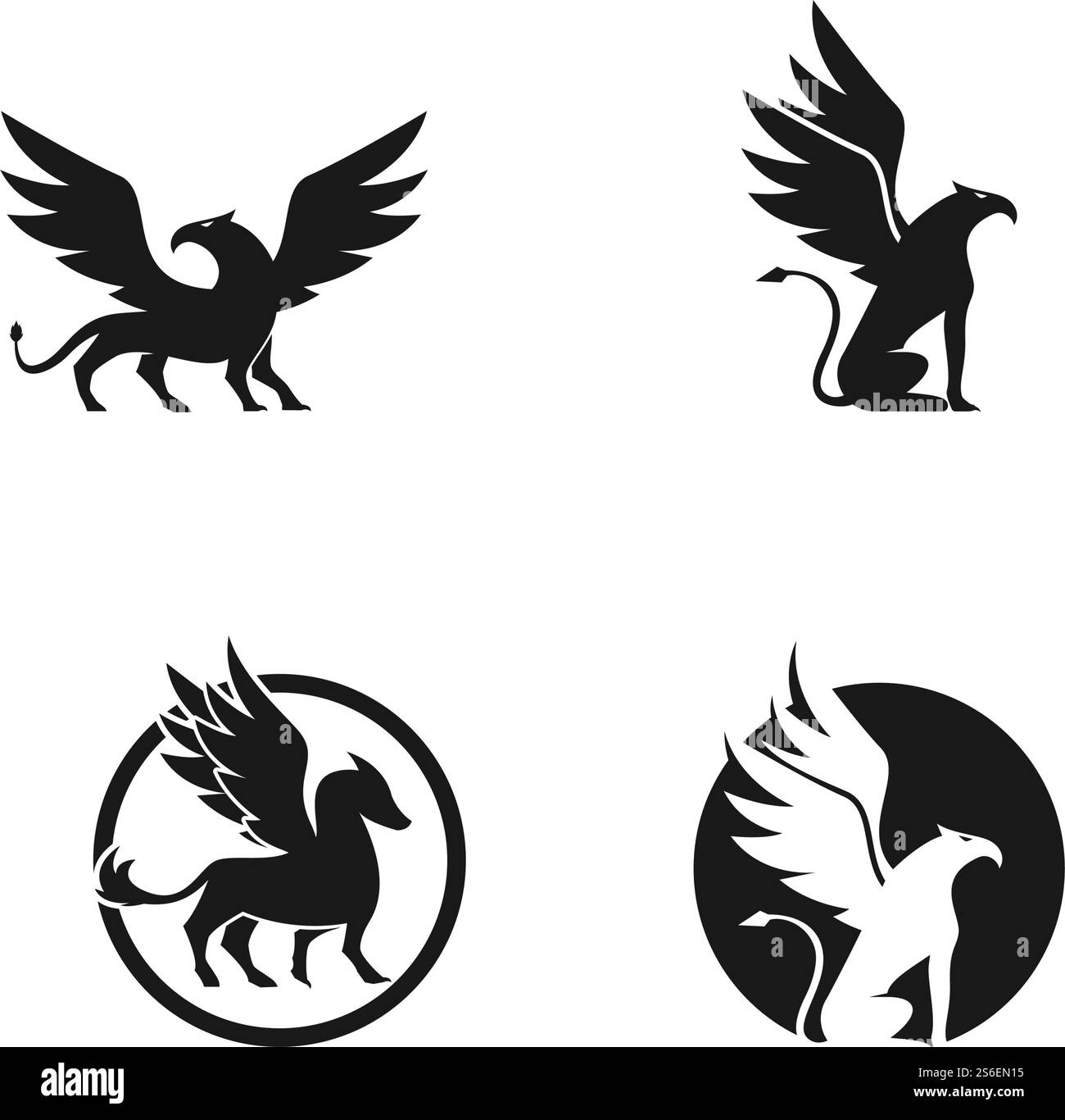 Griffin Logo Illustration Vektor Design Stock Vektor
