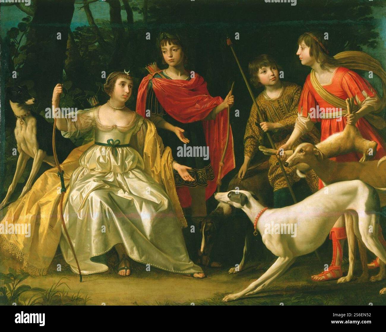 Gerrit van Honthorst (Utrecht 1590–1656) – die vier ältesten Kinder des Königs und der Königin von Böhmen Stockfoto