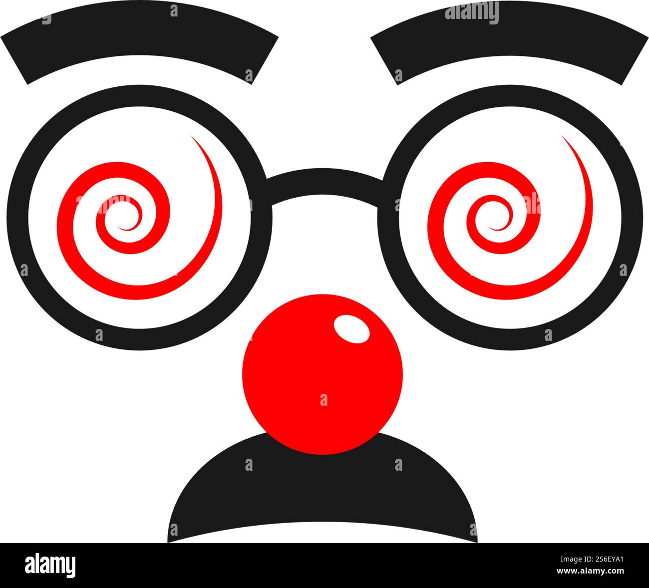 Gesicht mit Brille und Schnurrbart-Illustration Stock Vektor