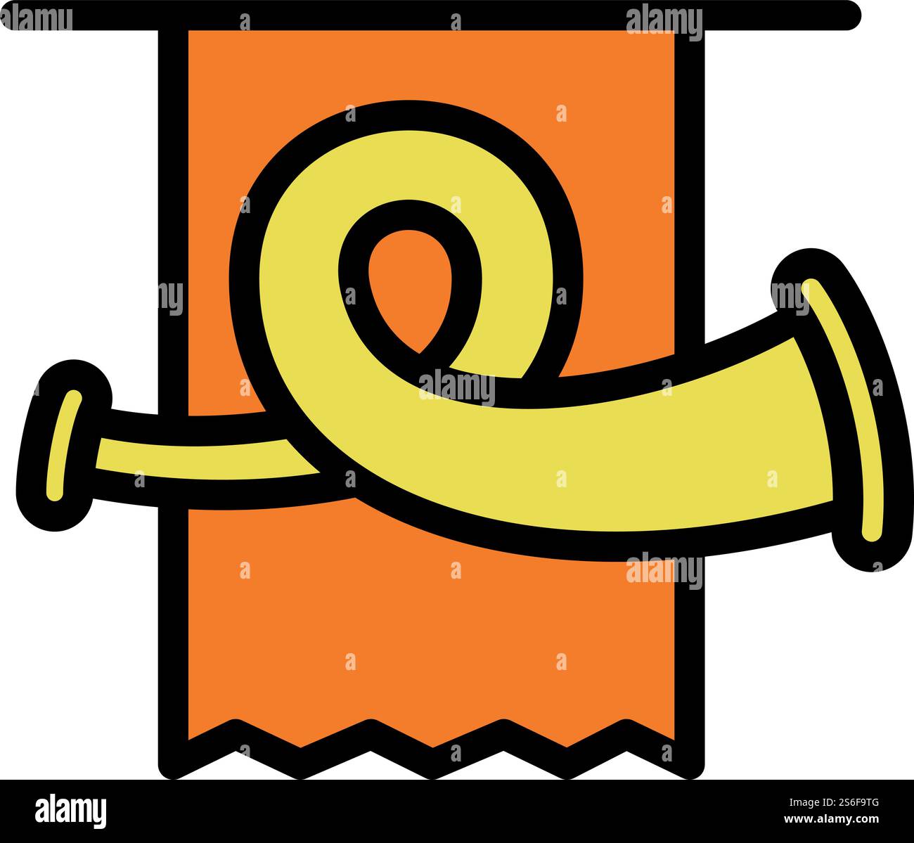 Symbol für Posaune. Konturenpfosten-Vektorsymbol für Webdesign isoliert auf weißem Hintergrund. Trompetensymbol, Umrissstil Stock Vektor