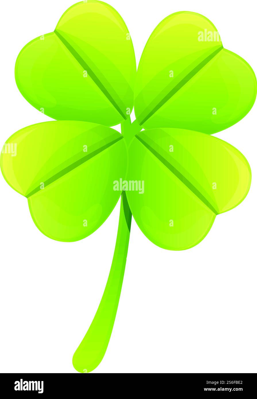 Symbol für die Clover-Feier. Cartoon des Kleebelfeierungs-Vektorsymbols für Webdesign isoliert auf weißem Hintergrund. Clover Celebration Ikone, Cartoon-Stil Stock Vektor