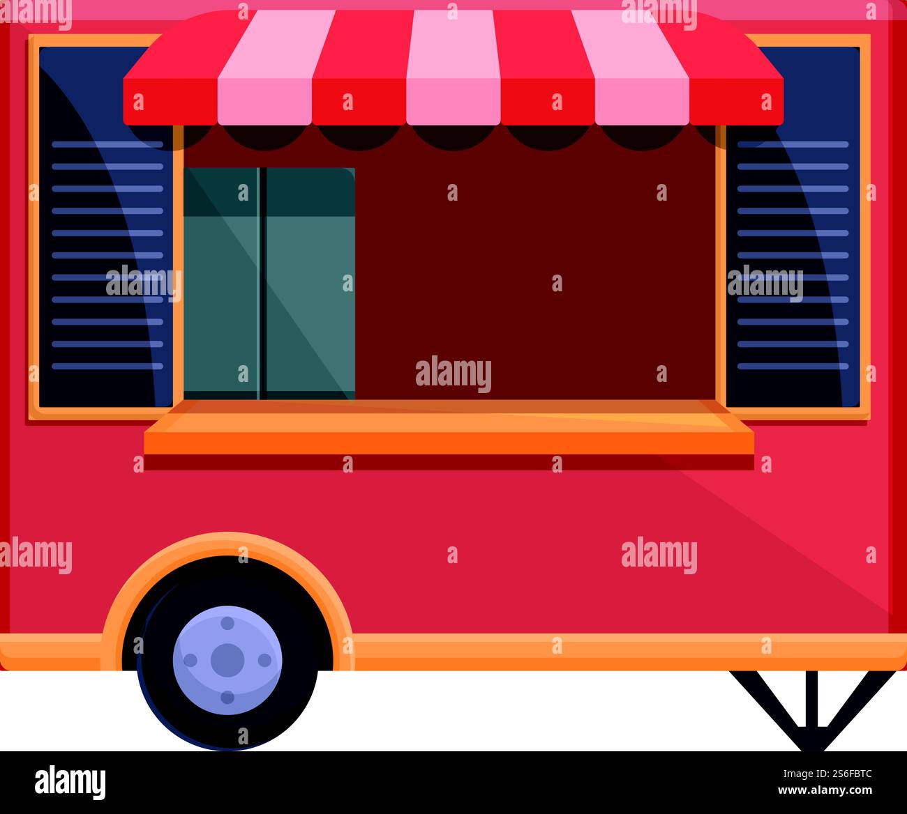 Symbol für den Street Food Cart. Cartoon des Street Food Cart Vektor-Icons für Web-Design isoliert auf weißem Hintergrund. Street-Food-Wagen-Symbol, Cartoon-Stil Stock Vektor