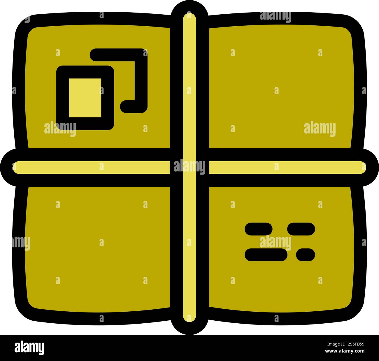 Paketkasten-Symbol. Vektorsymbol für Webdesign auf weißem Hintergrund. Paketrahmensymbol, Umrissstil Stock Vektor