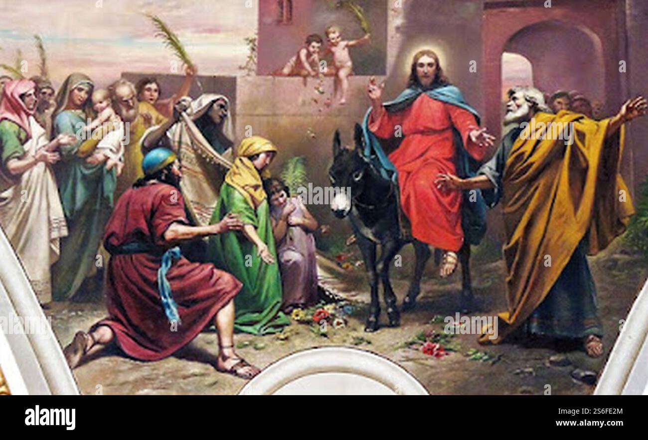 Giuseppe Calì, Palmensonntag (Pfarrkirche Mosta). Stockfoto
