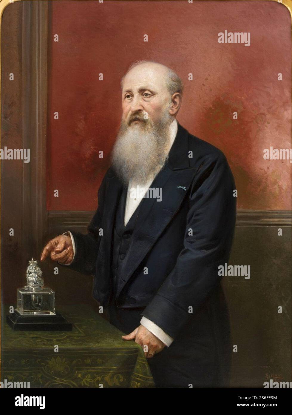 Giuseppe Calì, Porträt von Achille Camilleri. Stockfoto