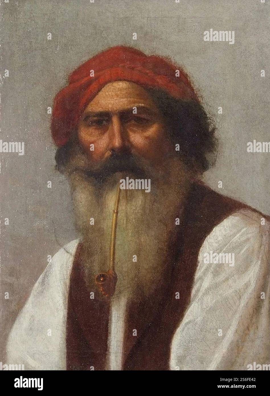Giuseppe Calì, Porträt eines maltesischen Fischers (zugeschnitten). Stockfoto