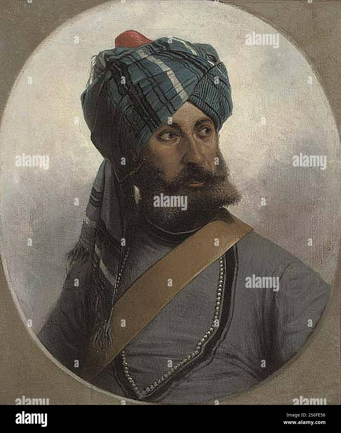 Giuseppe Calì, Porträt eines Offiziers der 13. Bengalischen Lanzen, während er 1878 in Malta stationiert war. Stockfoto