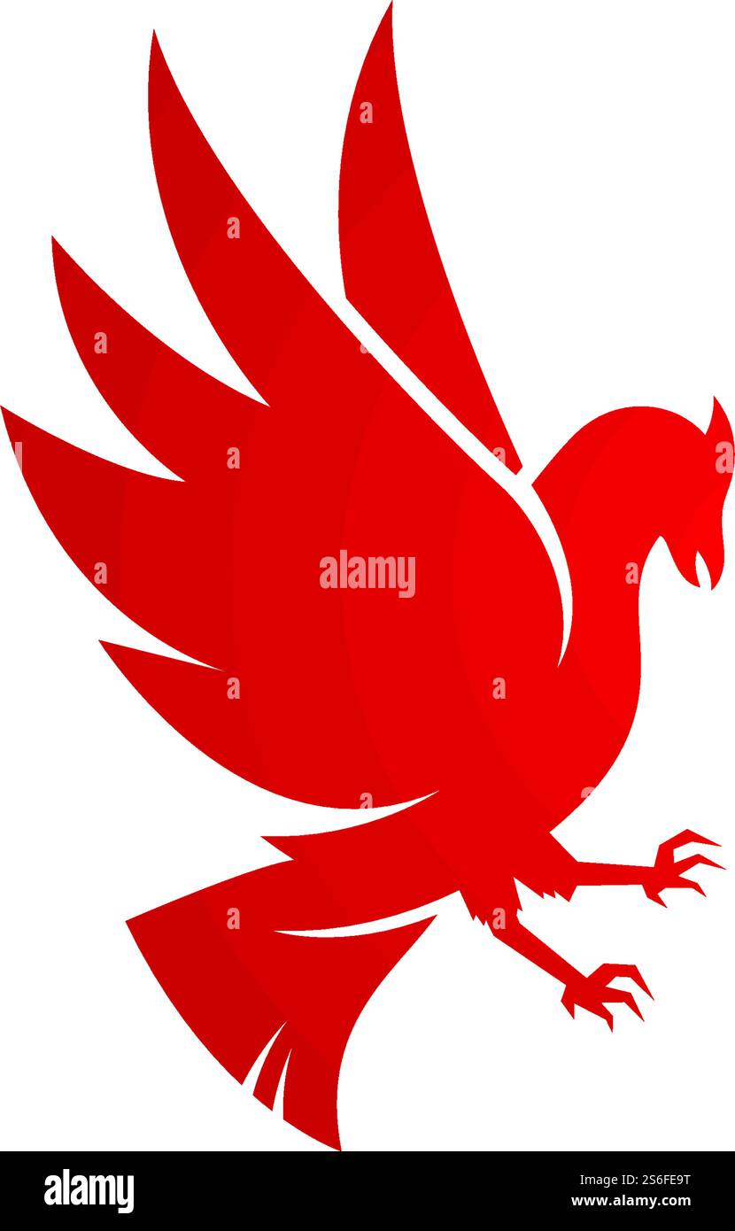 Logodesign mit Falcon Adlervogel Stock Vektor