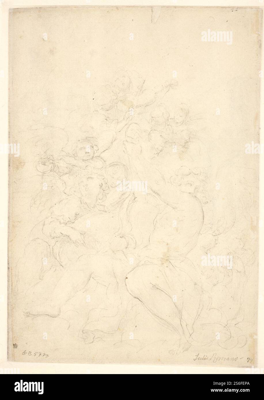 Giuseppe Ghezzi, Musicerende engle i himlen, Stockfoto