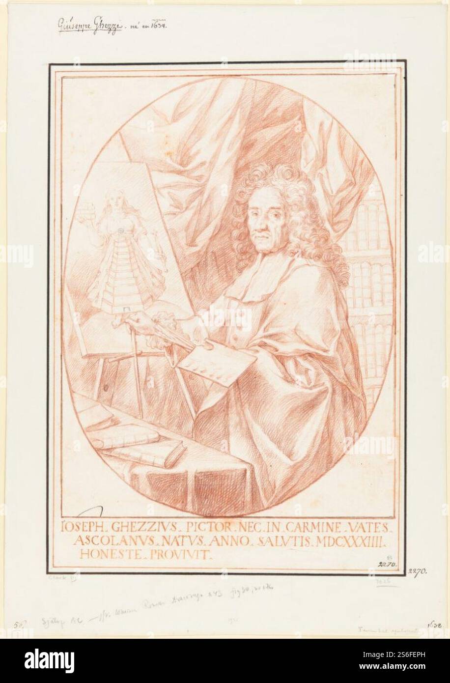 Giuseppe Ghezzi - Självporträtt Stockfoto