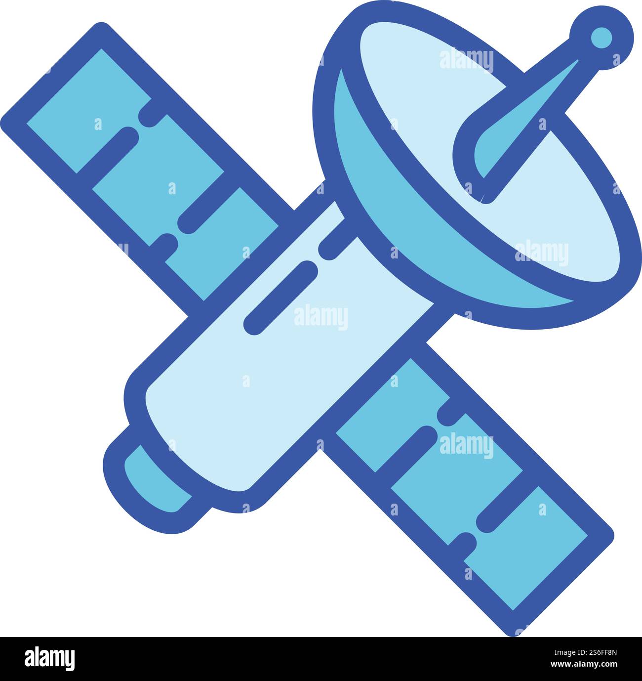 Space tv-Satellitensymbol. Umrissfläche tv Satellitenvektor-Symbol für Web-Design isoliert auf weißem Hintergrund. Space tv Satellitensymbol, Umrissstil Stock Vektor