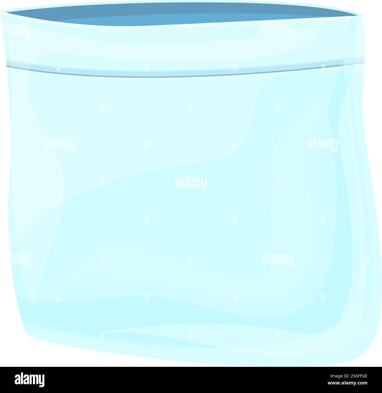 Symbol für biologisch abbaubare Kunststoffbeutel. Karikatur des biologisch abbaubaren kleinen Beutel Vektorsymbols für Web-Design isoliert auf weißem Hintergrund. Biologisch abbaubare kleine Plastiktüte, Symbol im Cartoon-Stil Stock Vektor