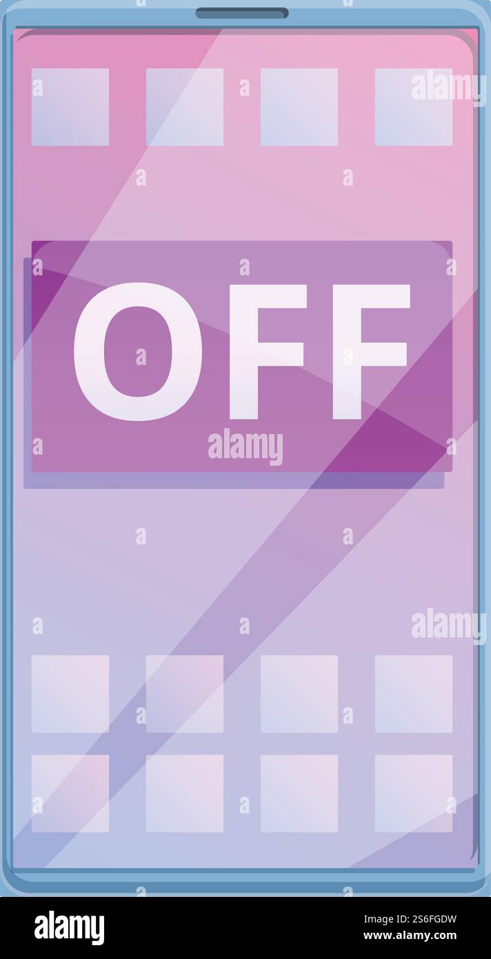 Deaktivieren Sie das Smartphone-Symbol. Cartoon von Smartphone-Vektor-Symbol ausschalten für Webdesign isoliert auf weißem Hintergrund. Smartphone-Symbol ausschalten, Cartoon-Stil Stock Vektor