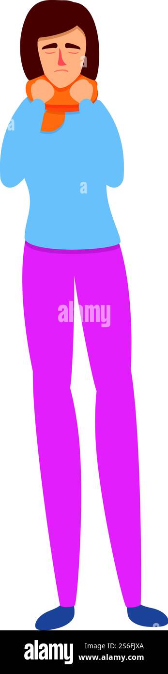 Husten saisonale Allergie-Symbol. Cartoon des Husten saisonalen Allergie-Vektor-Symbol für Web-Design isoliert auf weißem Hintergrund. Husten saisonale Allergie-Ikone, Cartoon-Stil Stock Vektor