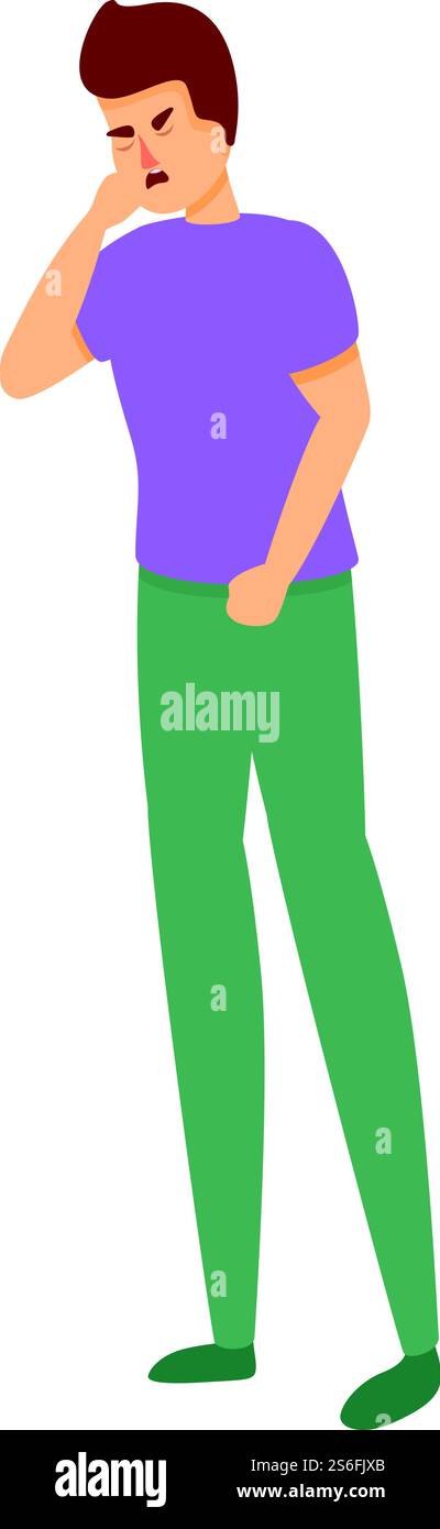 Niesen saisonale Allergie-Symbol. Cartoon des Niesen saisonalen Allergie-Vektor-Icons für Web-Design isoliert auf weißem Hintergrund. Niesen saisonale Allergie-Ikone im Cartoon-Stil Stock Vektor