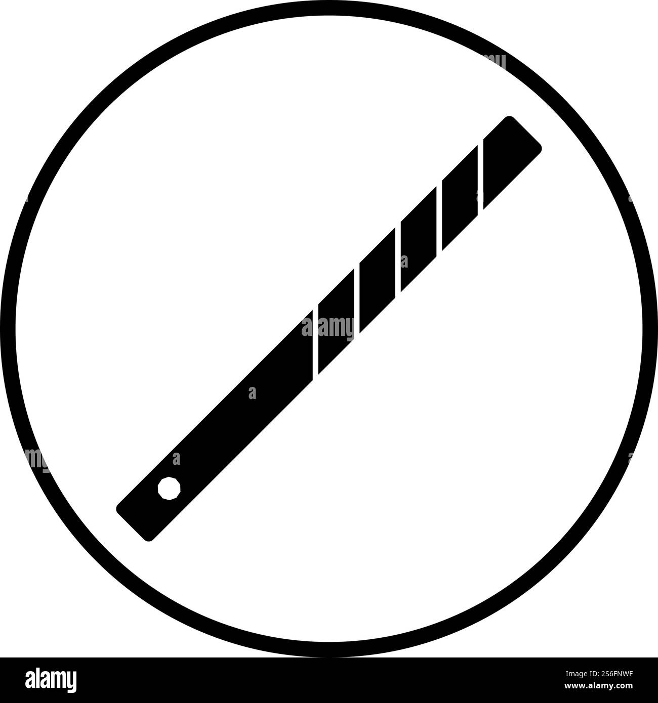 Symbol „Business Tie Clip“. Schlankes Kreiseldesign. Vektorgrafik. Stock Vektor