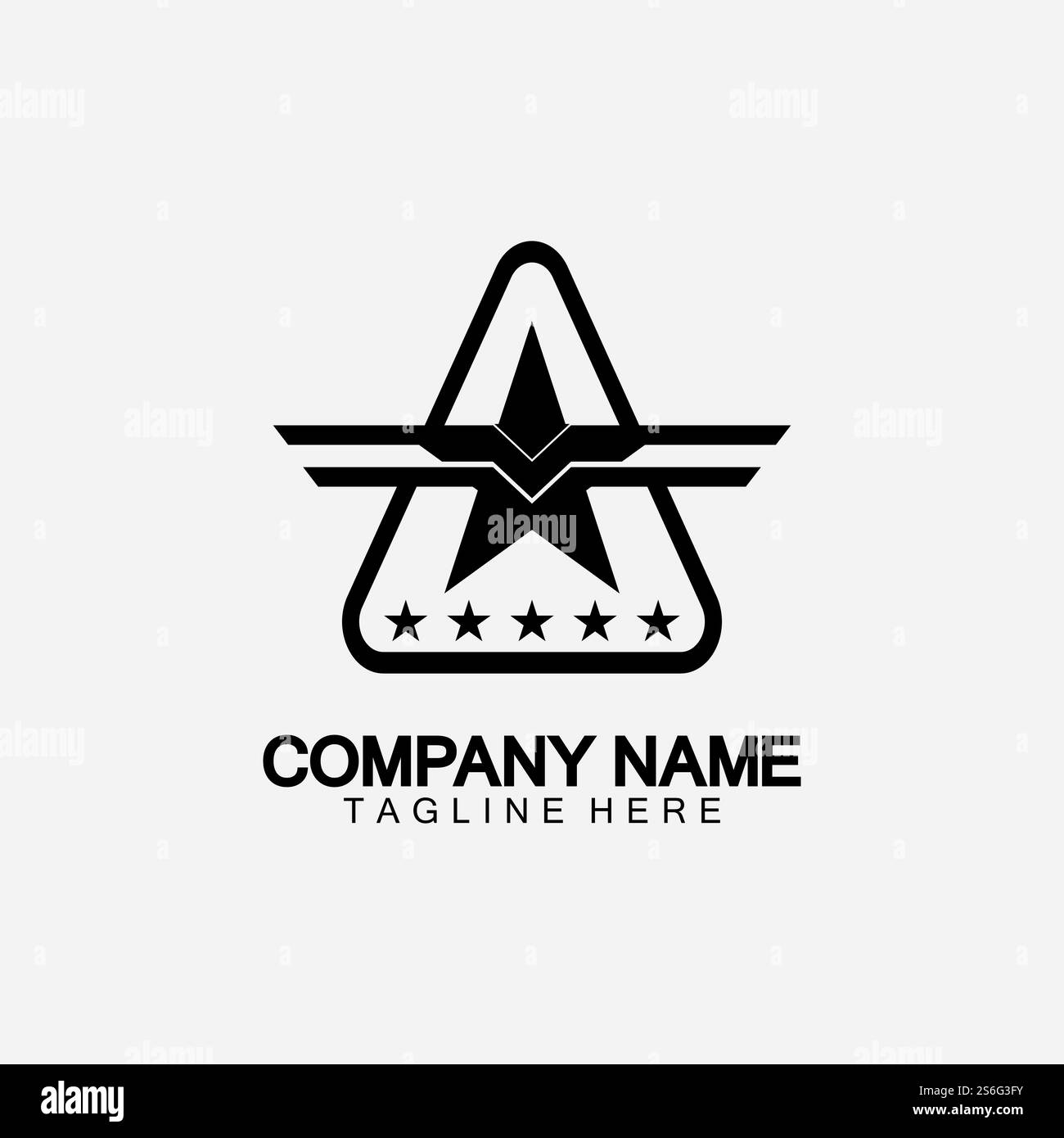 Stern mit Flügel Logo Symbol Vektor Illustration Design-Vorlage Stock Vektor