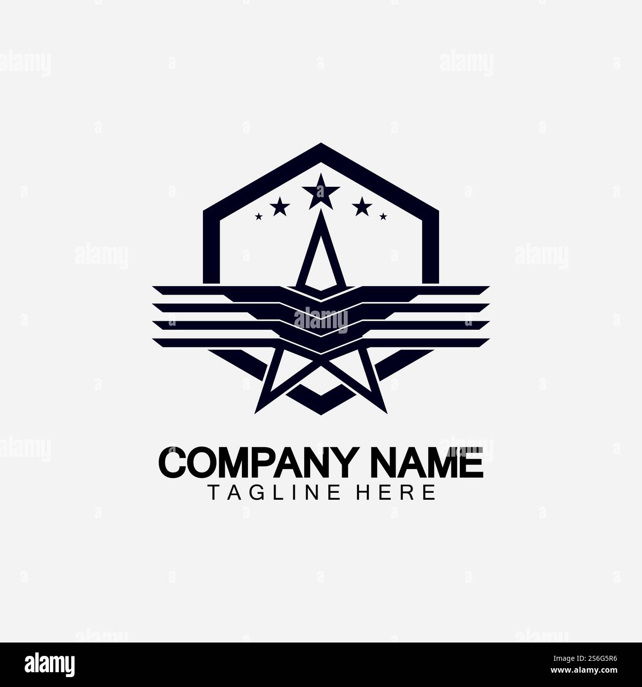 Stern mit Flügel Logo Symbol Vektor Illustration Design-Vorlage Stock Vektor