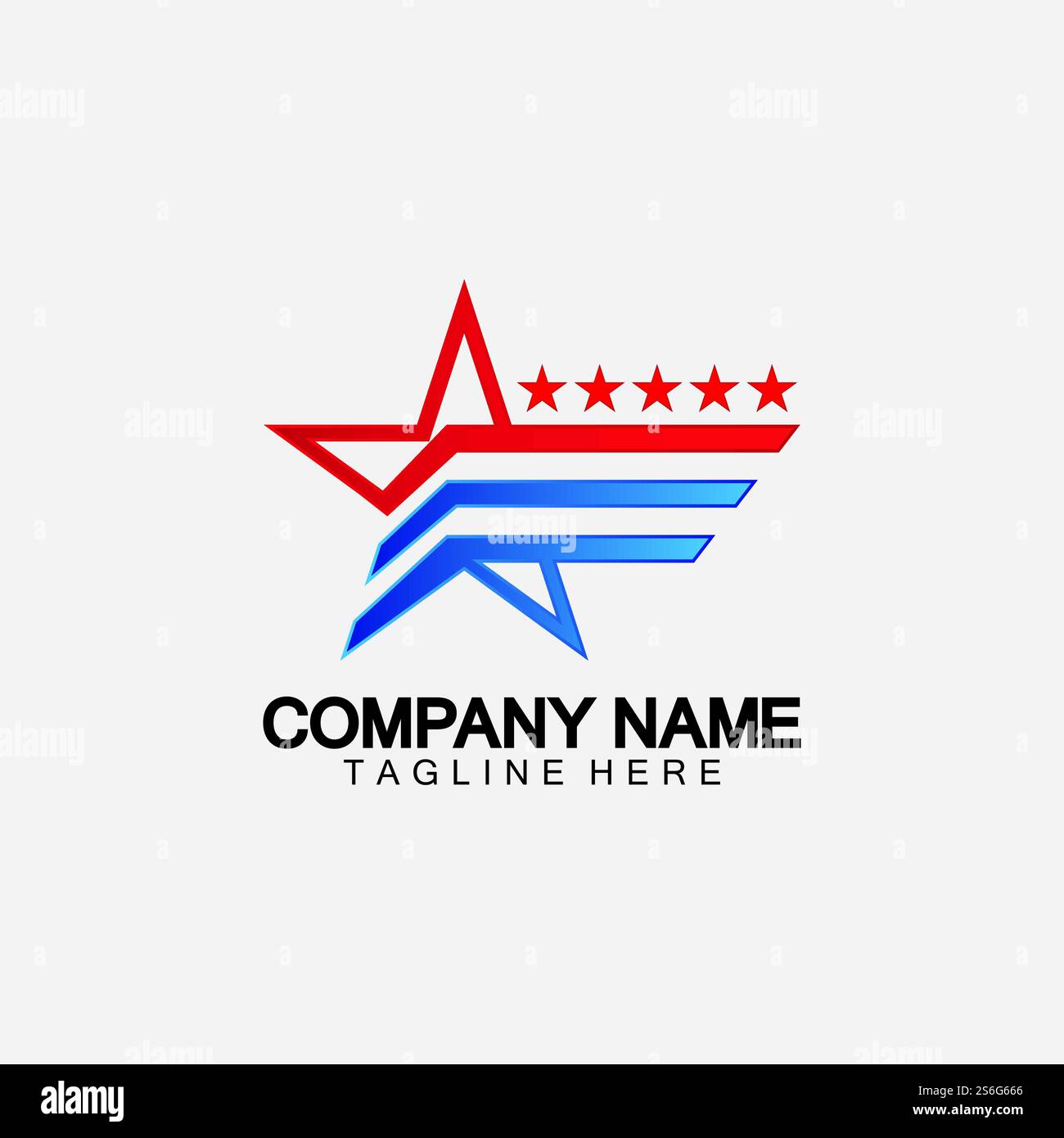 Stern mit Flügel Logo Symbol Vektor Illustration Design-Vorlage Stock Vektor