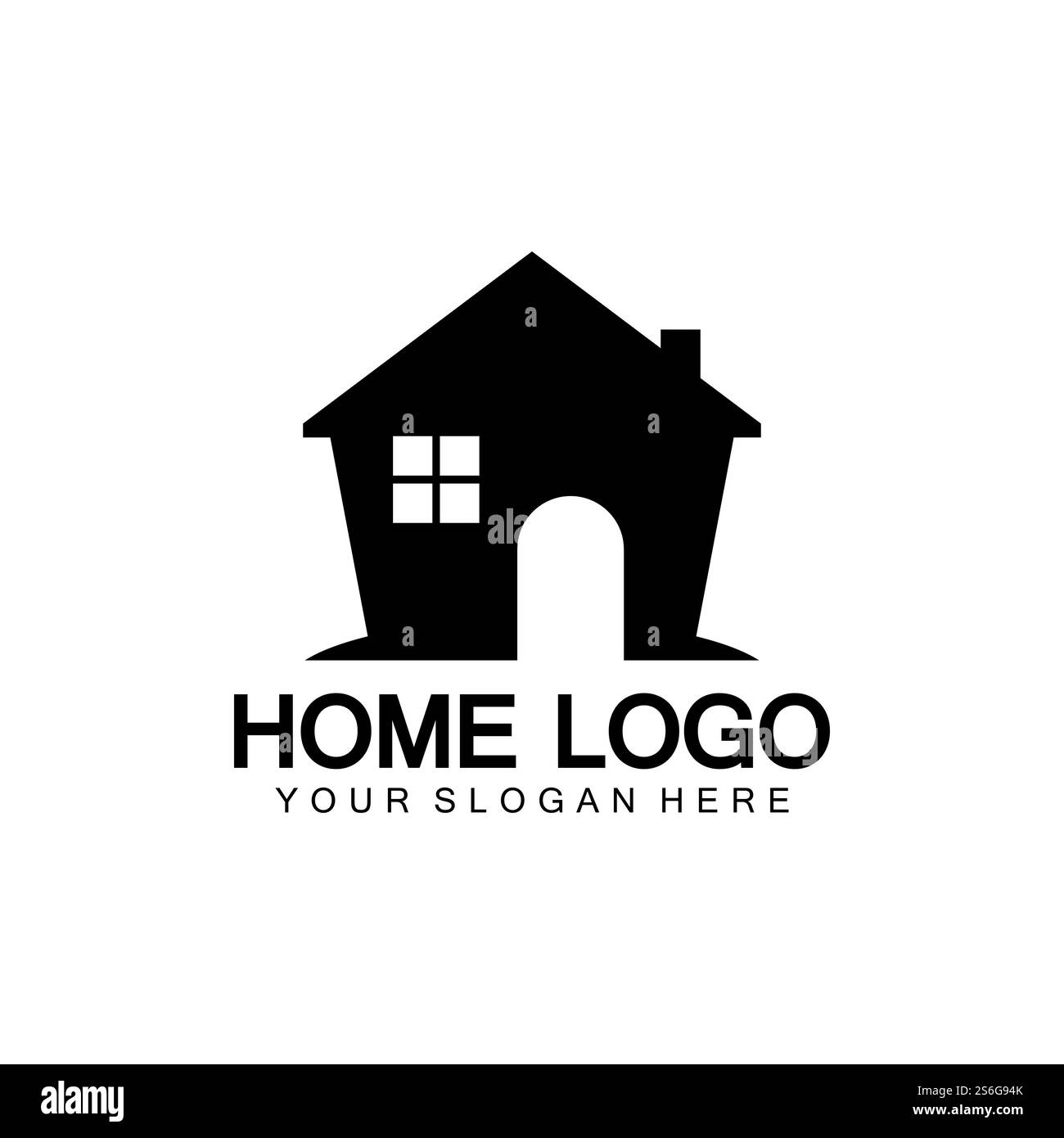 Design-Vorlage für das Home-Logo-Symbol-Vektor-Illustration. Haus und Haus Logo Design Vektor, Logo , Architektur und Gebäude, Design Immobilien , Stay at Home Estate Business Logo. Stock Vektor
