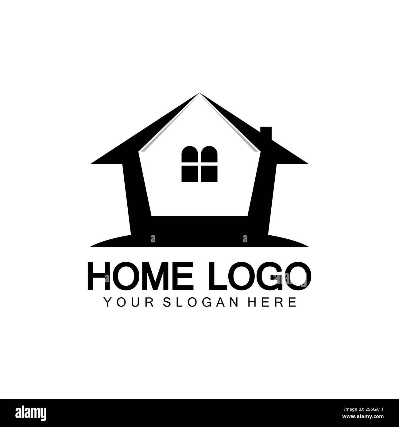 Design-Vorlage für das Home-Logo-Symbol-Vektor-Illustration. Haus und Haus Logo Design Vektor, Logo , Architektur und Gebäude, Design Immobilien , Stay at Home Estate Business Logo. Stock Vektor