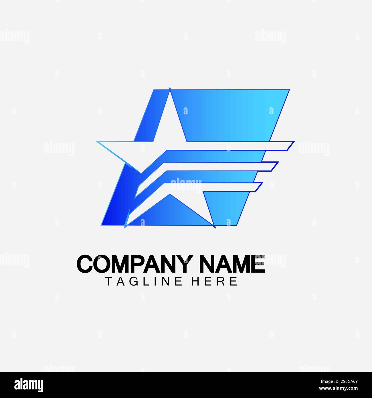 Stern mit Flügel Logo Symbol Vektor Illustration Design-Vorlage Stock Vektor