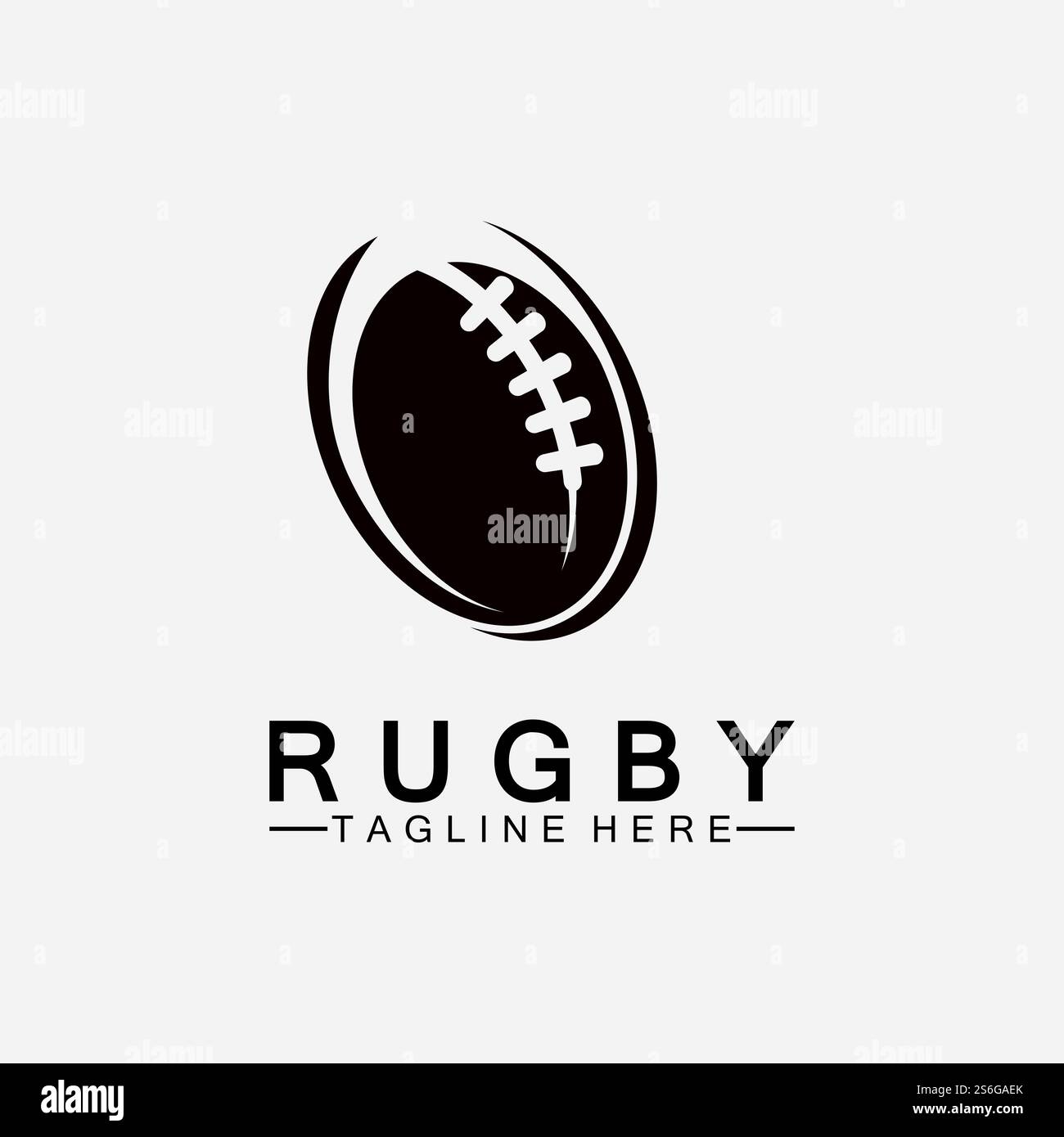 Rugby Ball American Football Icon Vektor-Logo-Vorlage Stock Vektor