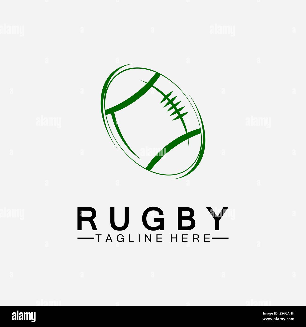 Rugby Ball American Football Icon Vektor-Logo-Vorlage Stock Vektor