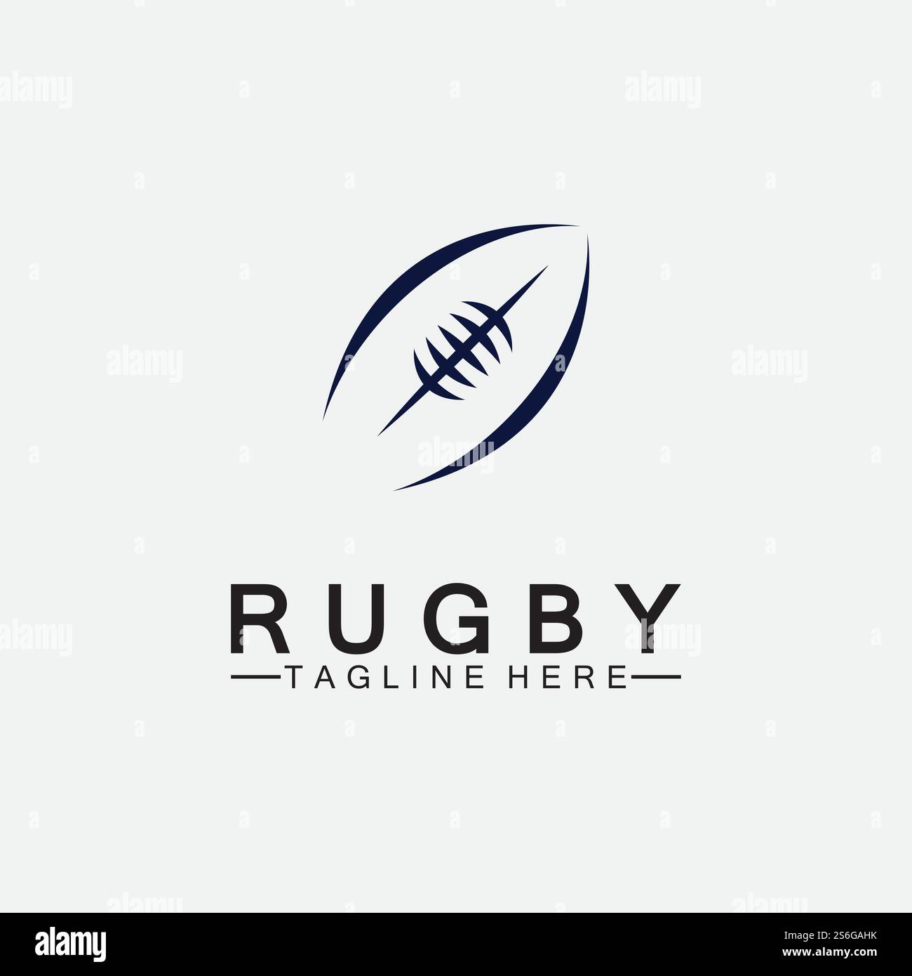 Rugby Ball American Football Icon Vektor-Logo-Vorlage Stock Vektor