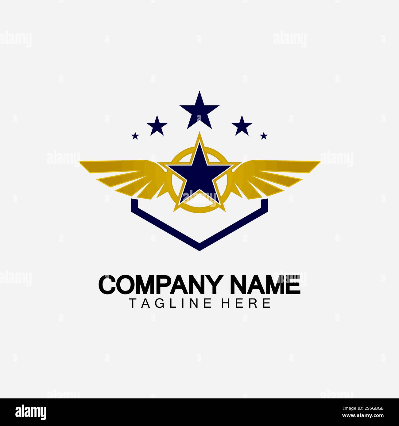 Stern mit Flügel Logo Symbol Vektor Illustration Design-Vorlage Stock Vektor