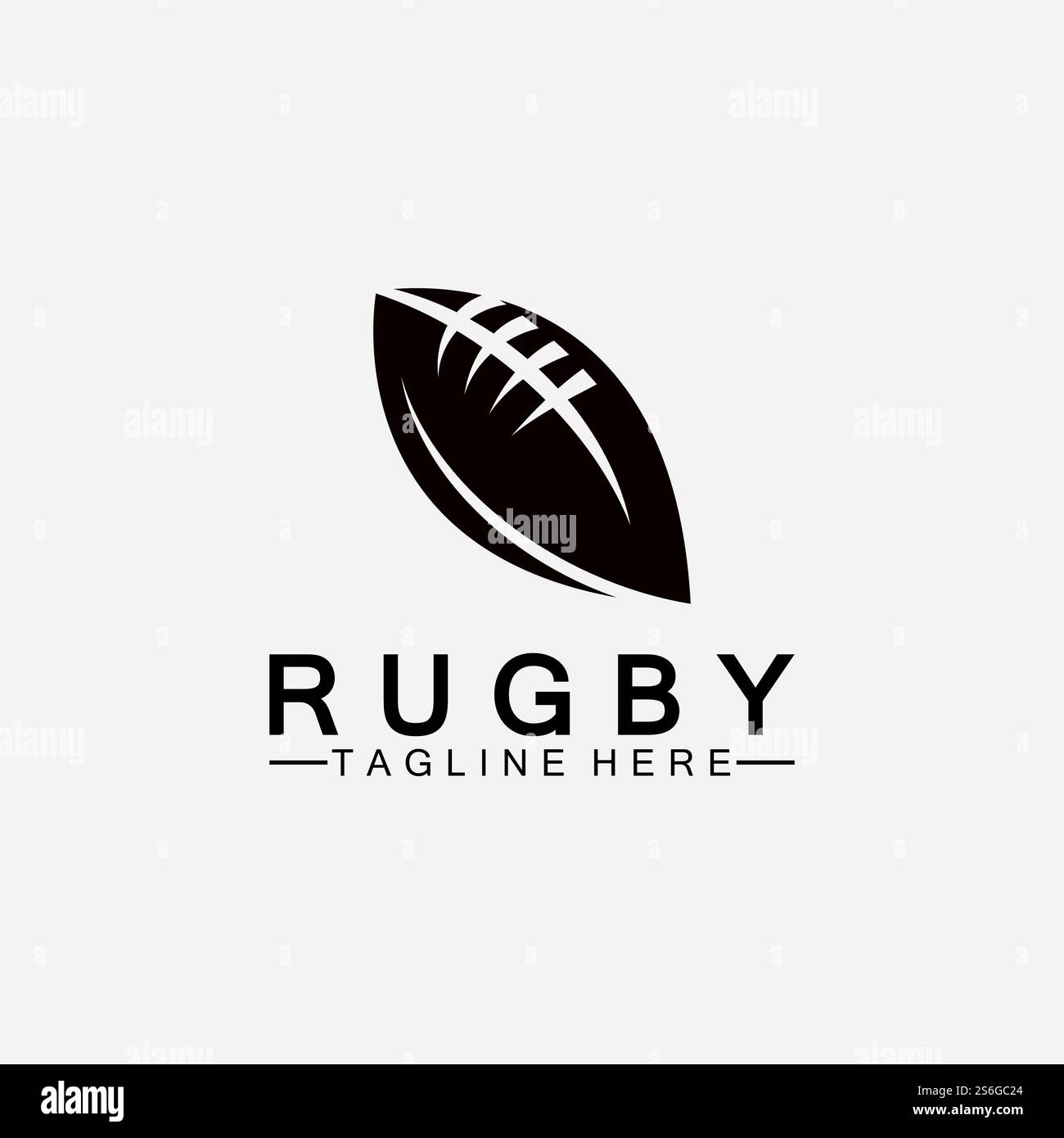 Rugby Ball American Football Icon Vektor-Logo-Vorlage Stock Vektor