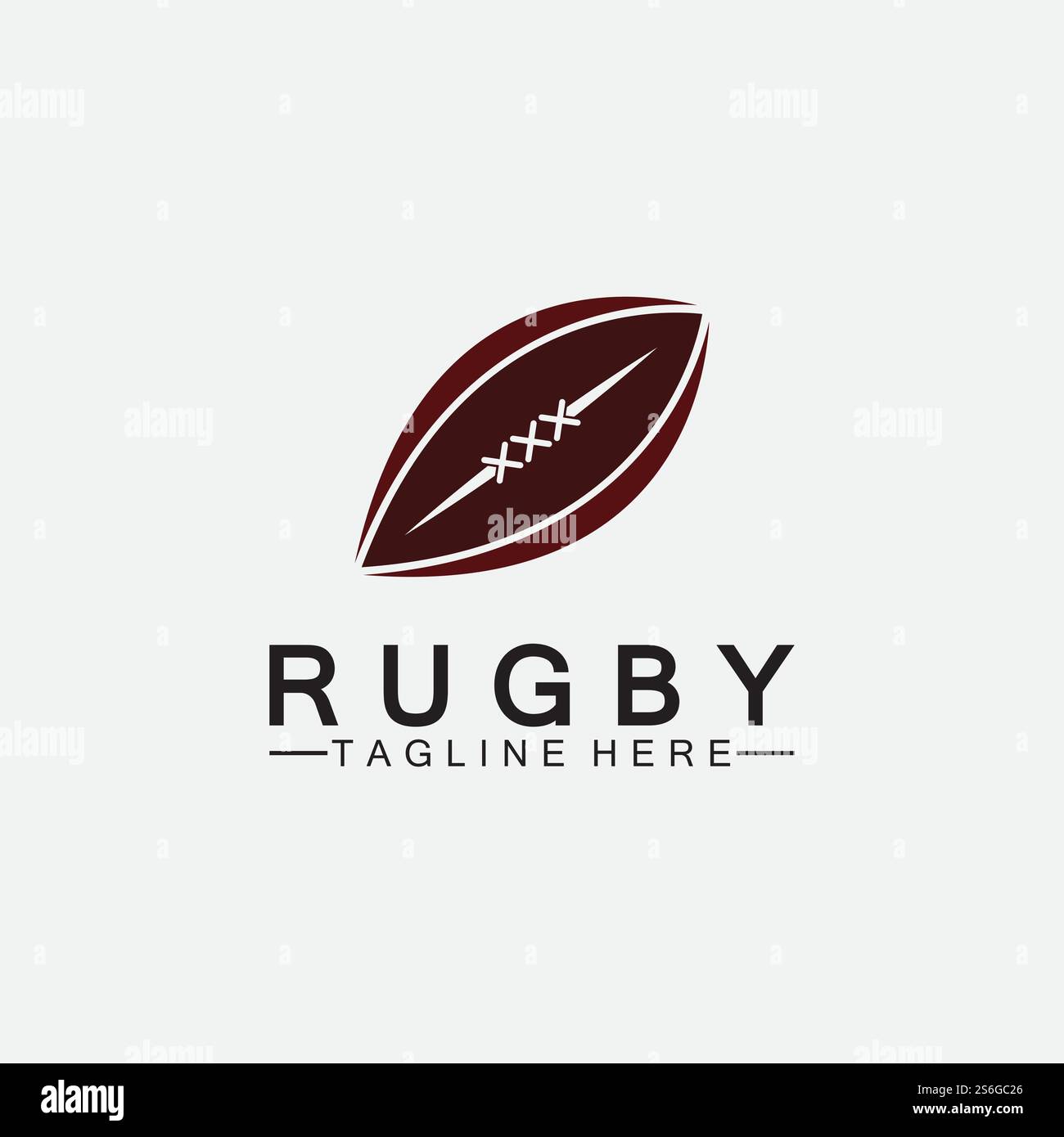 Rugby Ball American Football Icon Vektor-Logo-Vorlage Stock Vektor