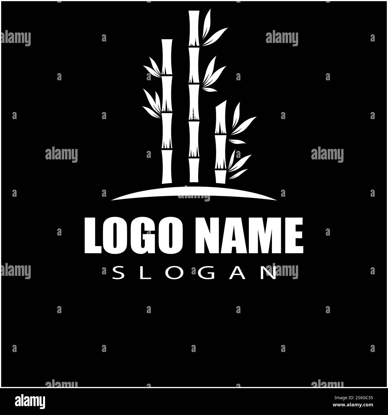 Bambus Logo Vorlage Vektor icon Abbildung design Stock Vektor