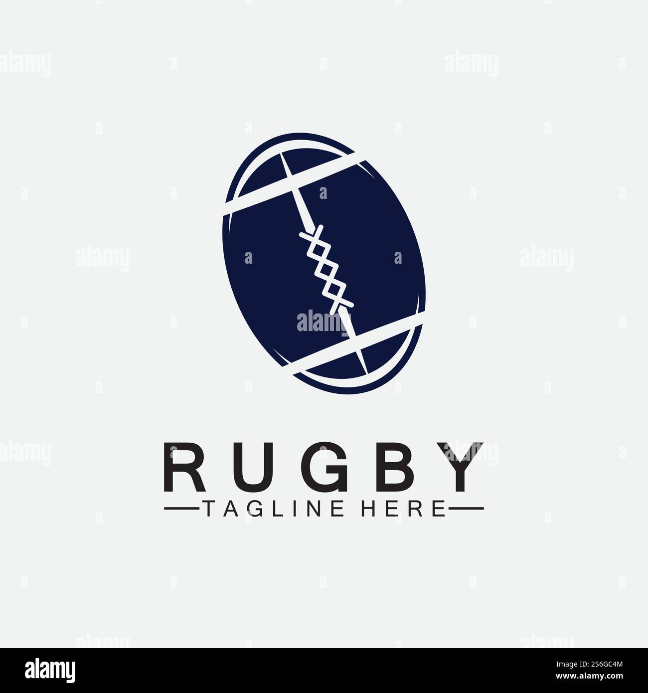 Rugby Ball American Football Icon Vektor-Logo-Vorlage Stock Vektor