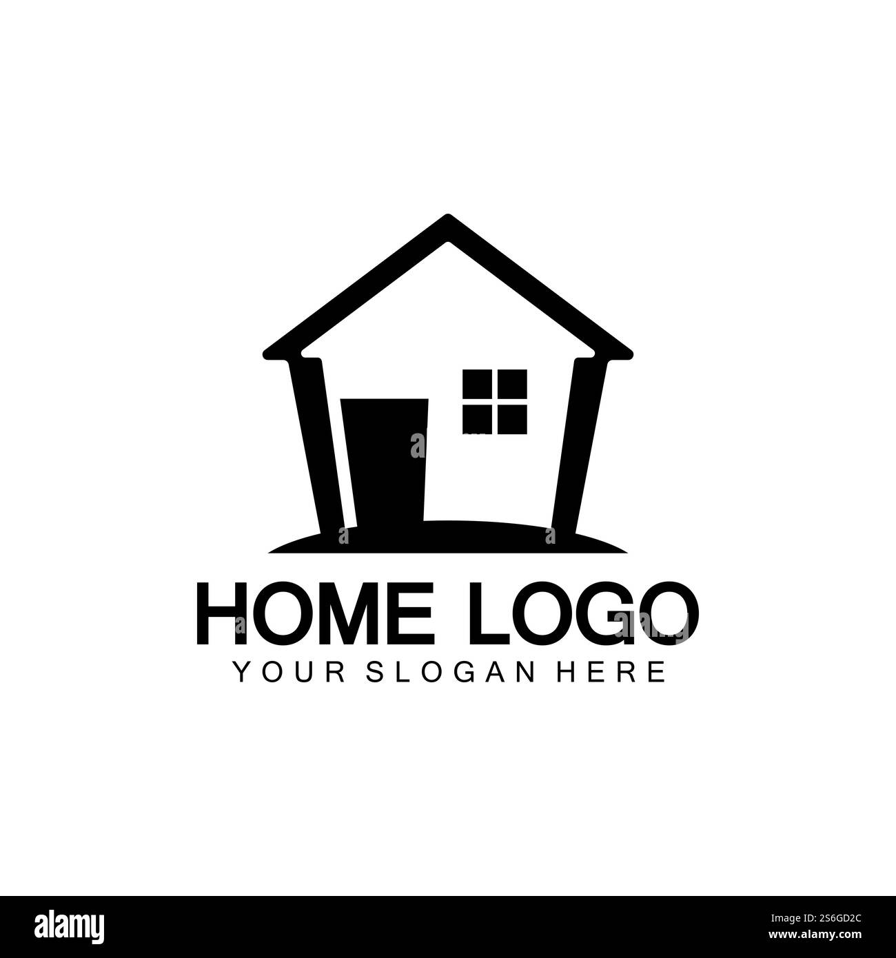 Design-Vorlage für das Home-Logo-Symbol-Vektor-Illustration. Haus und Haus Logo Design Vektor, Logo , Architektur und Gebäude, Design Immobilien , Stay at Home Estate Business Logo. Stock Vektor