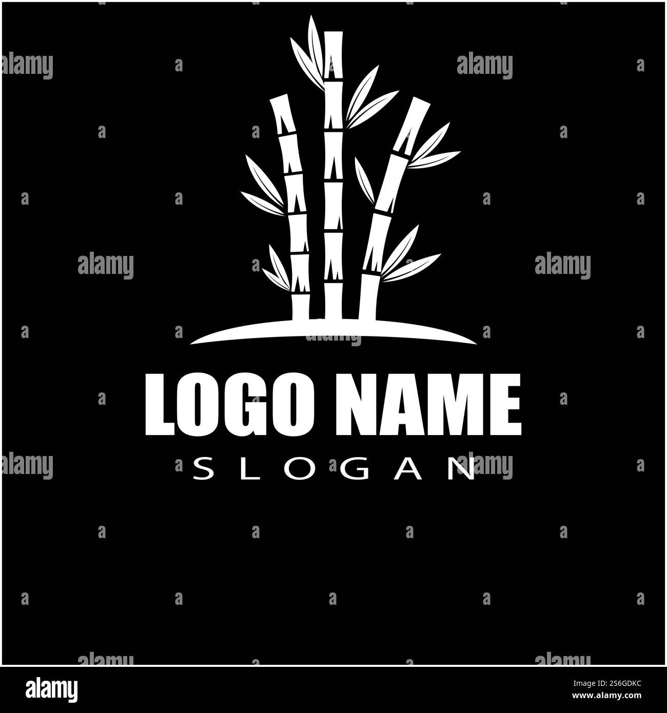 Bambus Logo Vorlage Vektor icon Abbildung design Stock Vektor