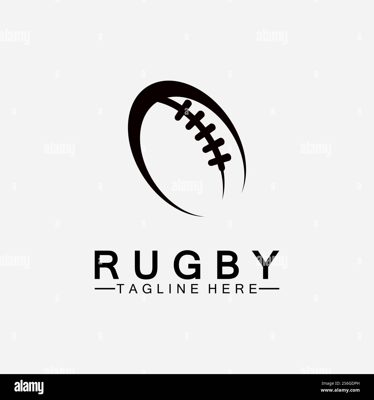 Rugby Ball American Football Icon Vektor-Logo-Vorlage Stock Vektor