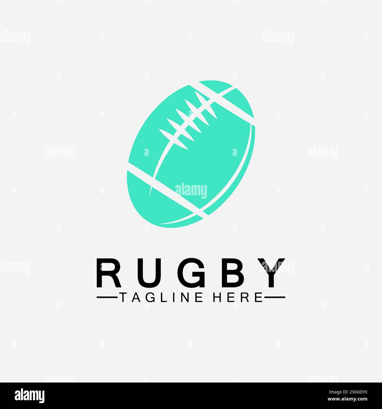 Rugby Ball American Football Icon Vektor-Logo-Vorlage Stock Vektor