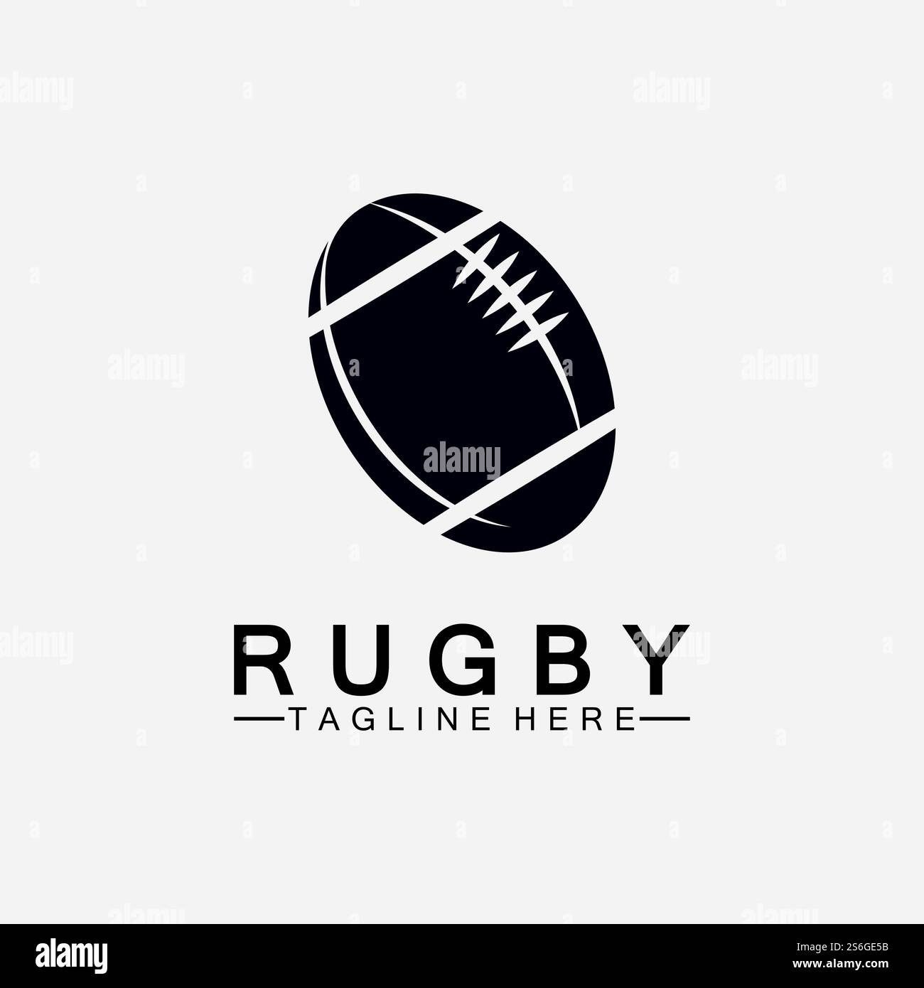 Rugby Ball American Football Icon Vektor-Logo-Vorlage Stock Vektor
