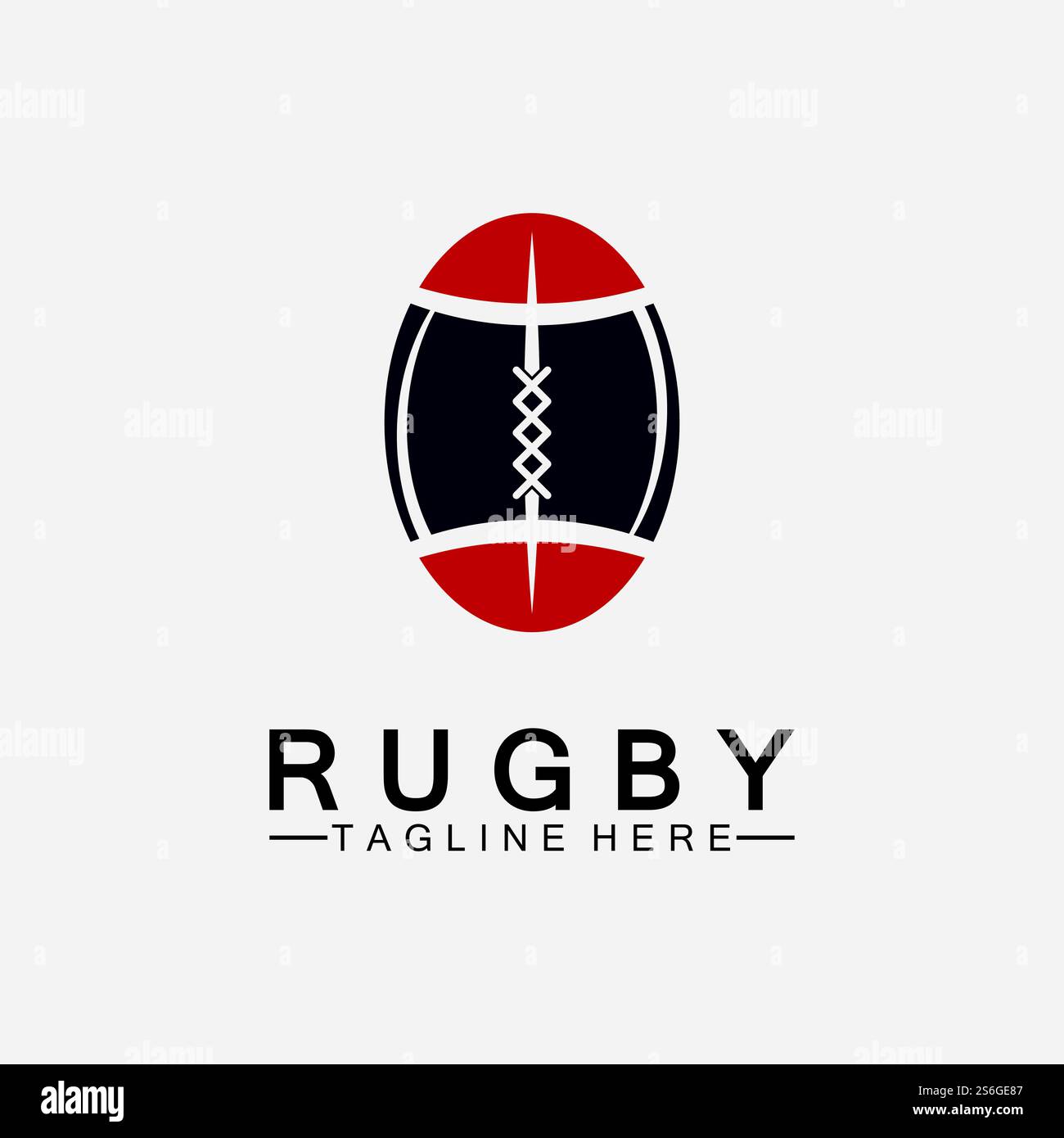 Rugby Ball American Football Icon Vektor-Logo-Vorlage Stock Vektor