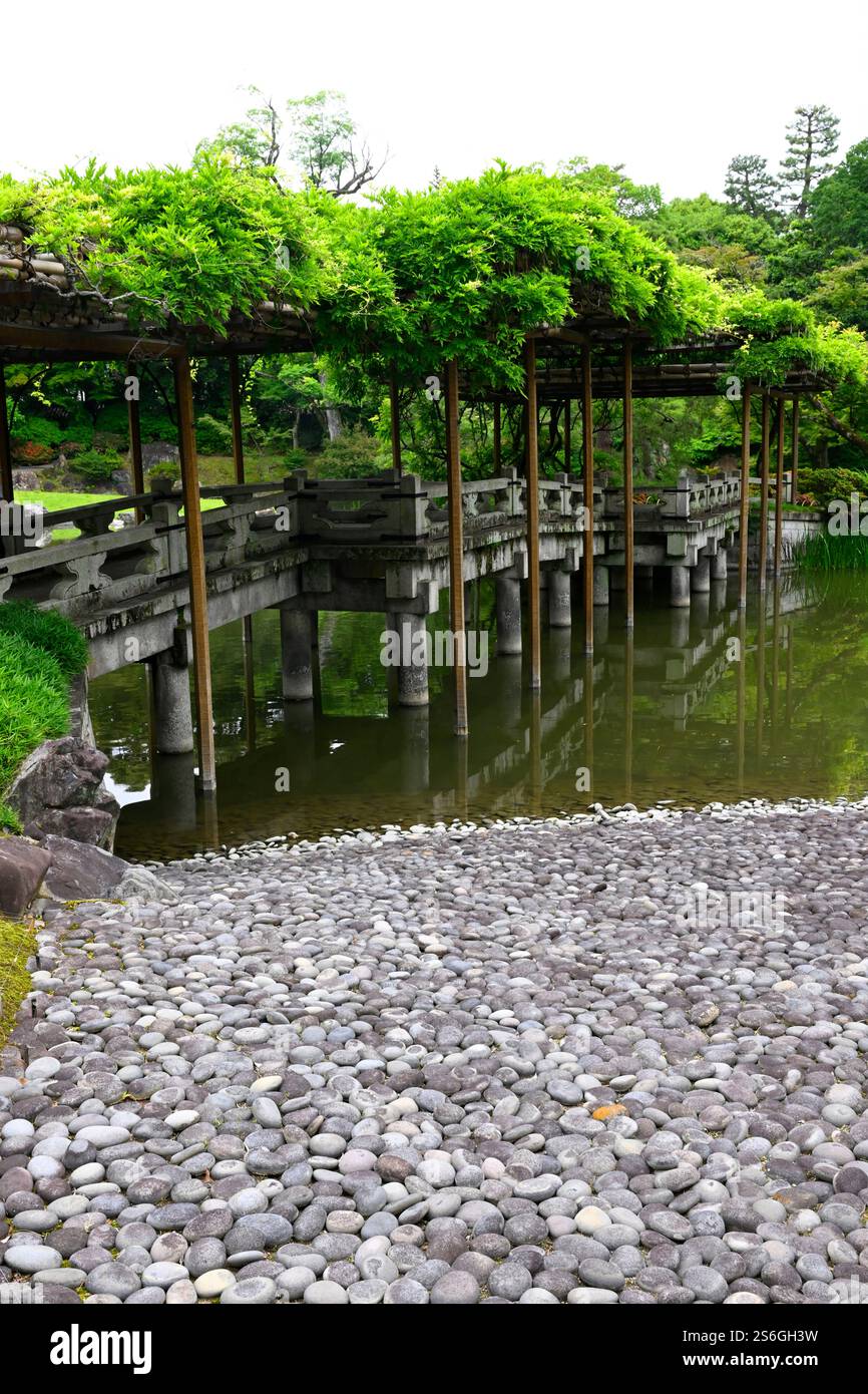 Sento Gosho Garten im Kaiserpalast von Kyoto. Das Design des Gartens wurde Kobori Enshu zugeschrieben. Kyoto-Stadt, Japan. Stockfoto