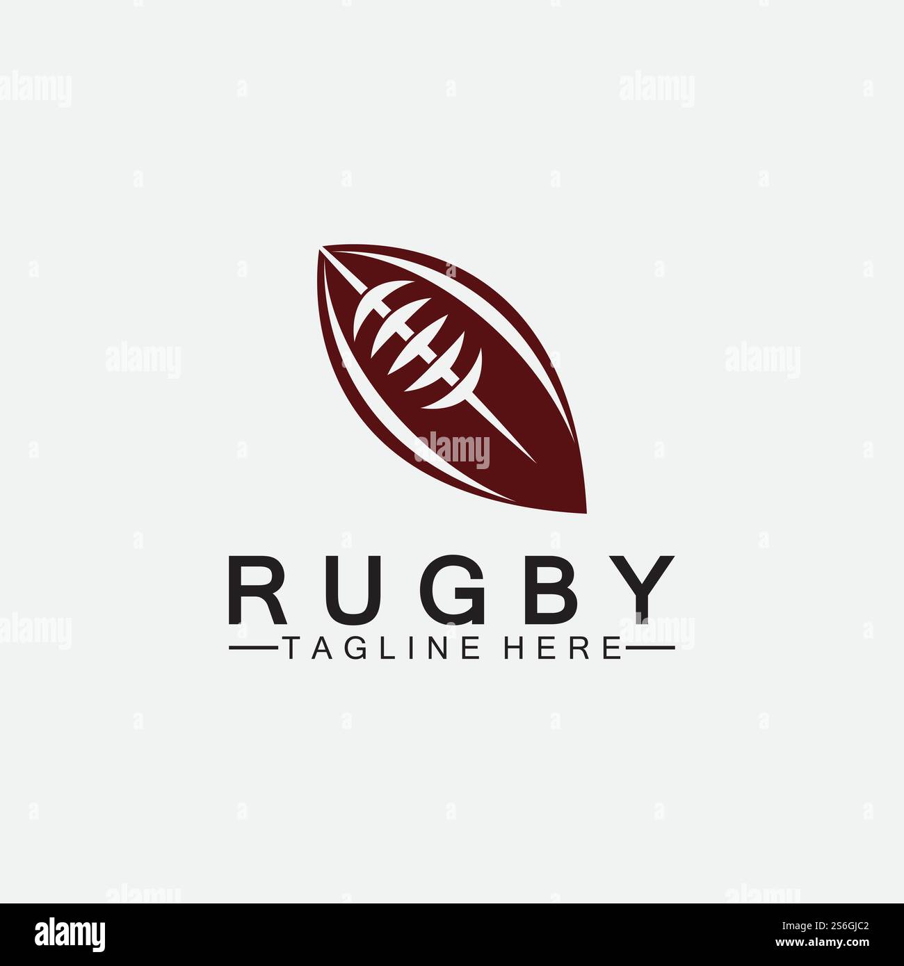Rugby Ball American Football Icon Vektor-Logo-Vorlage Stock Vektor