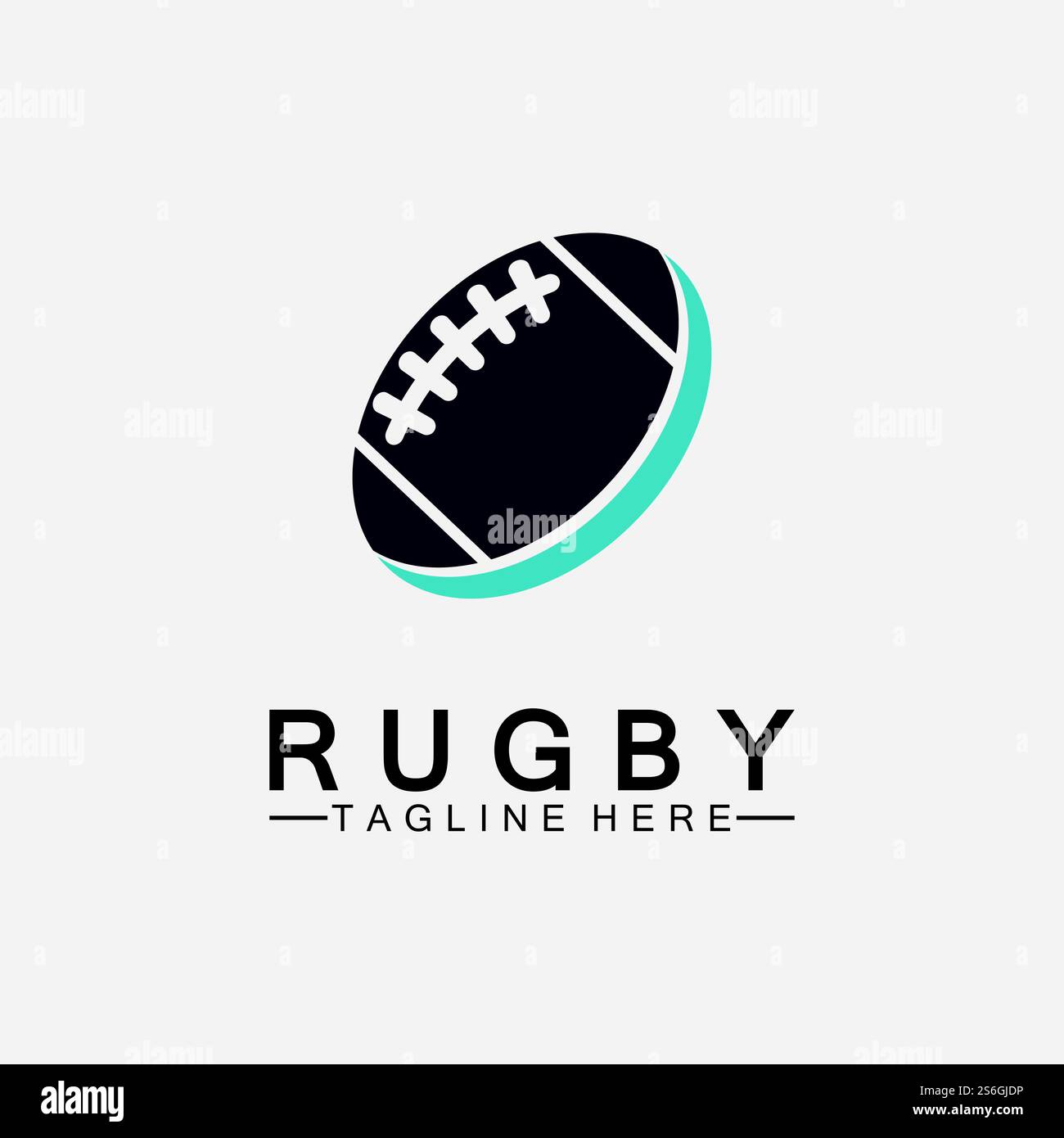 Rugby Ball American Football Icon Vektor-Logo-Vorlage Stock Vektor