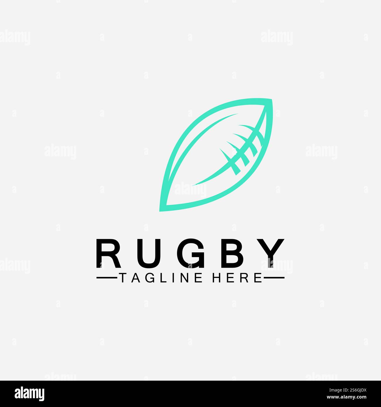 Rugby Ball American Football Icon Vektor-Logo-Vorlage Stock Vektor