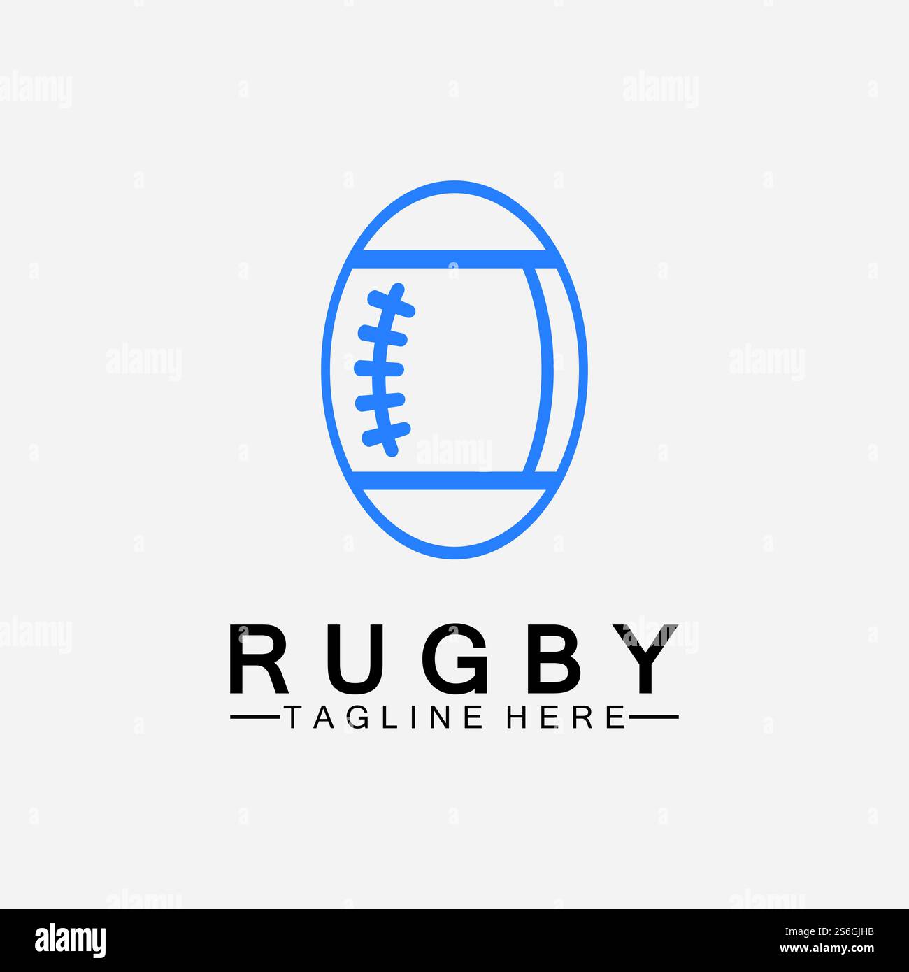 Rugby Ball American Football Icon Vektor-Logo-Vorlage Stock Vektor
