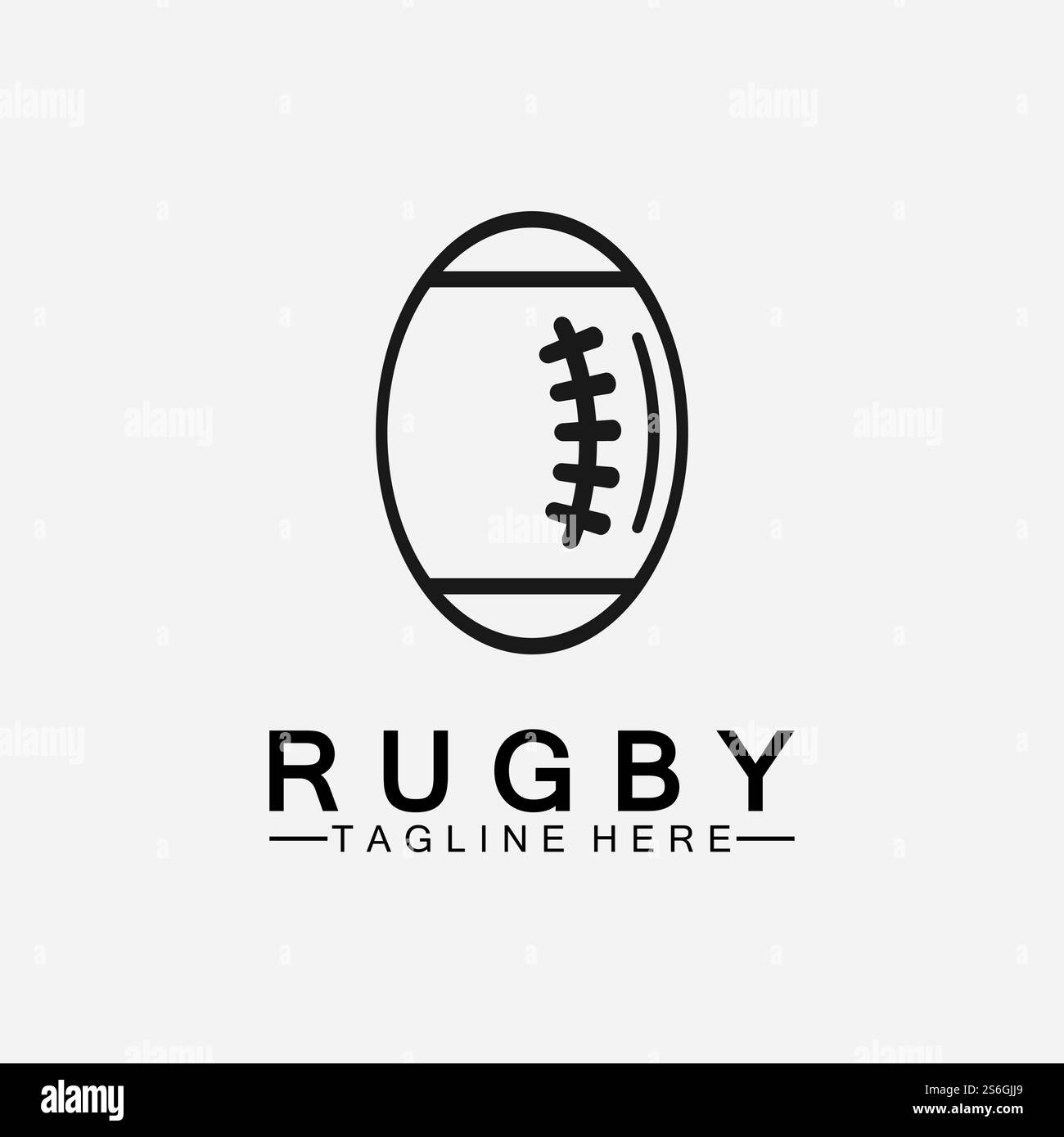 Rugby Ball American Football Icon Vektor-Logo-Vorlage Stock Vektor