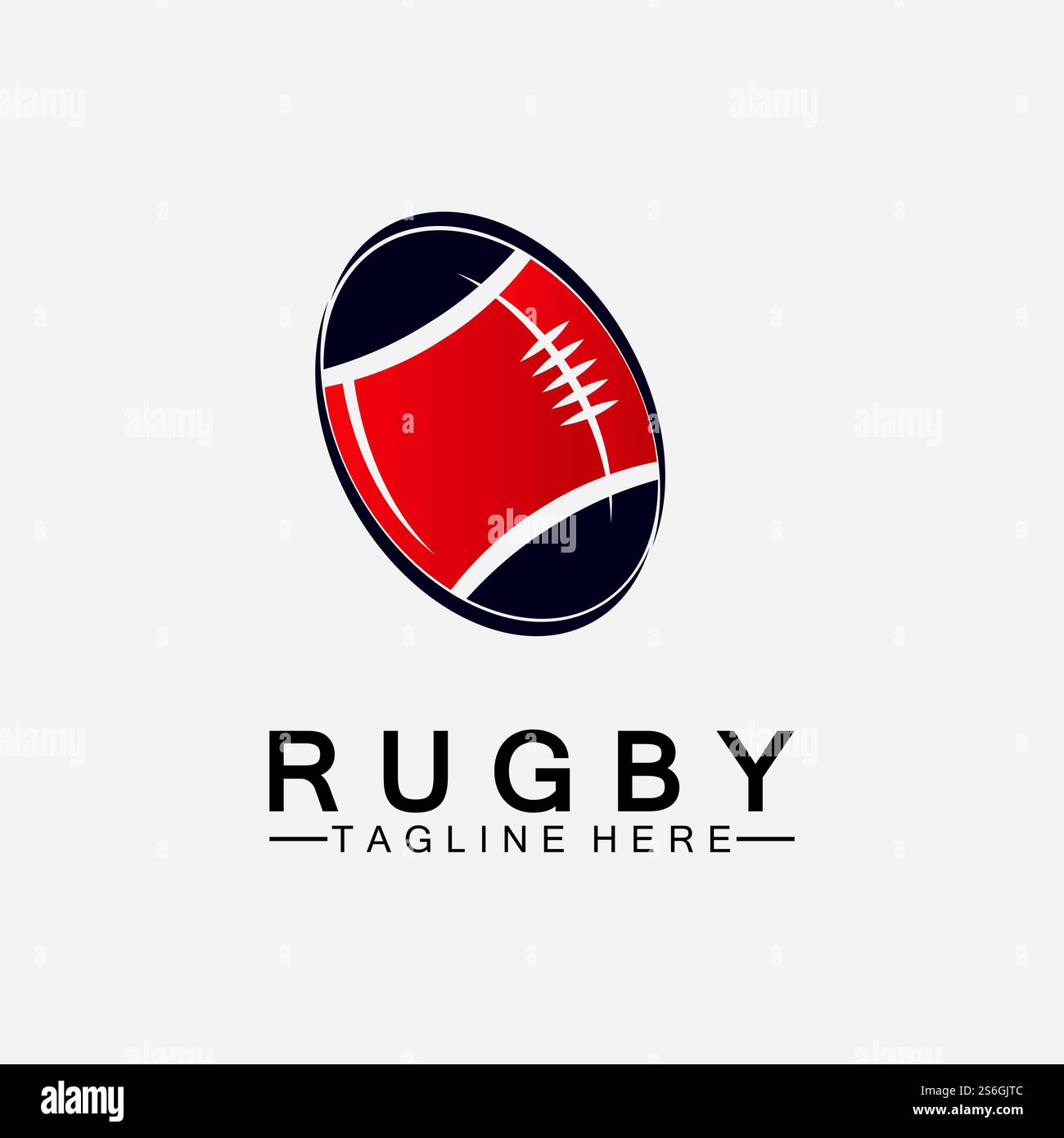 Rugby Ball American Football Icon Vektor-Logo-Vorlage Stock Vektor