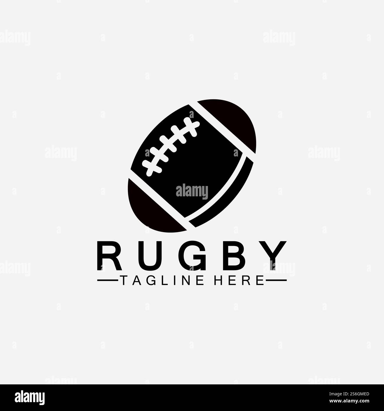 Rugby Ball American Football Icon Vektor-Logo-Vorlage Stock Vektor